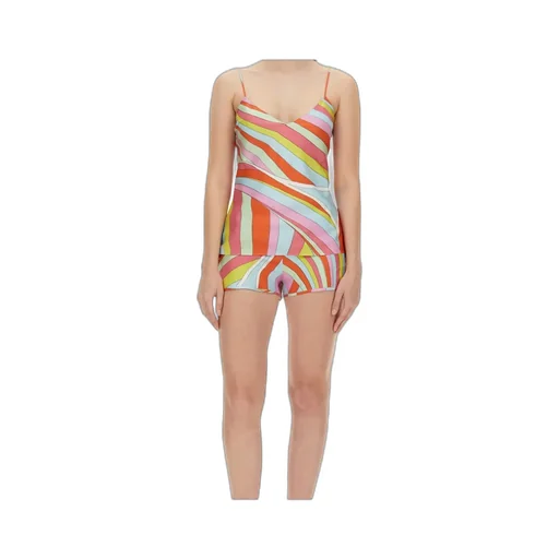 Iride-Print Silk Camisole Top