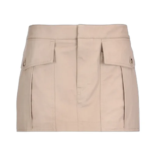 Tan Cargo Miniskirt