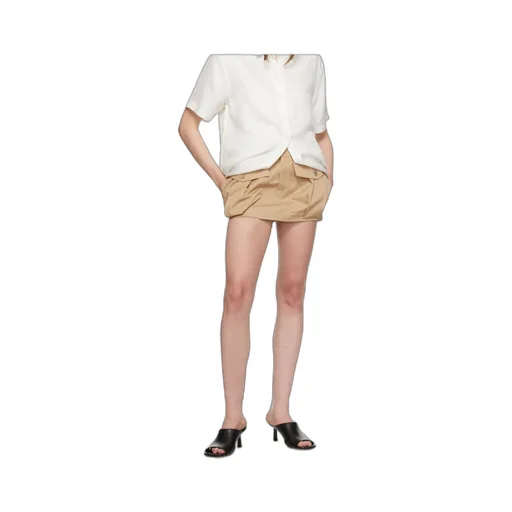Tan Cargo Miniskirt