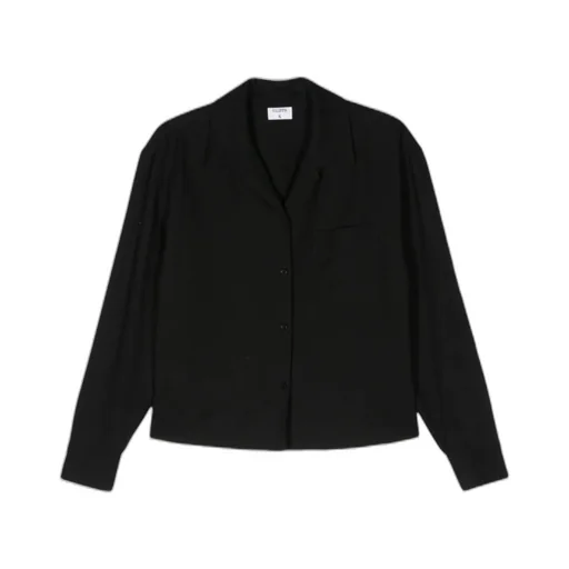 Crepe Cropped Lyocell Shirt