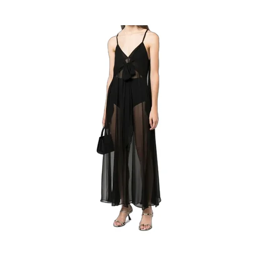 Semi-Sheer Silk Slip Dress