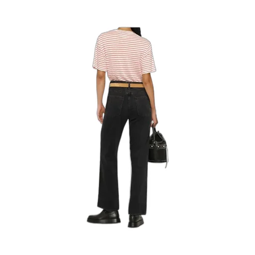 Mid-Rise Straight-Leg Denim Trousers