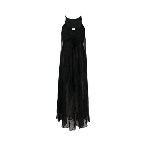 Semi-Sheer Silk Slip Dress