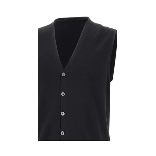 Virgin Wool Sleeveless Cardigan