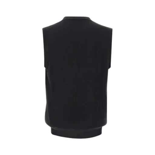 Virgin Wool Sleeveless Cardigan