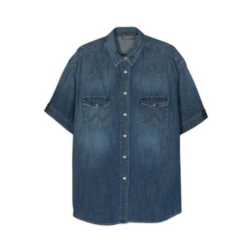 Short-Sleeve Denim Shirt