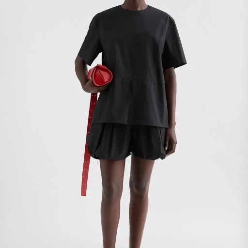Cotton Poplin Balloon Shorts