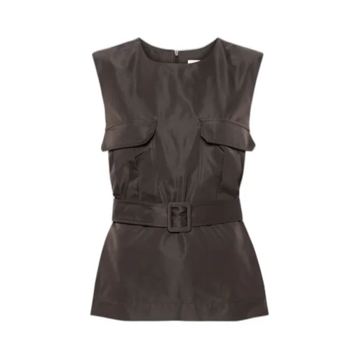 Sleeveless Belted Top