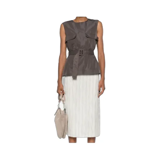 Sleeveless Belted Top