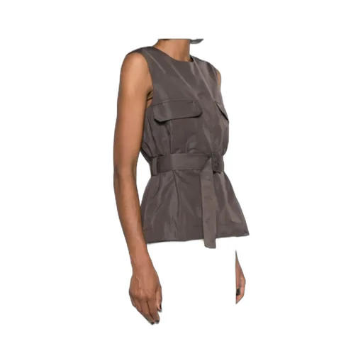 Sleeveless Belted Top