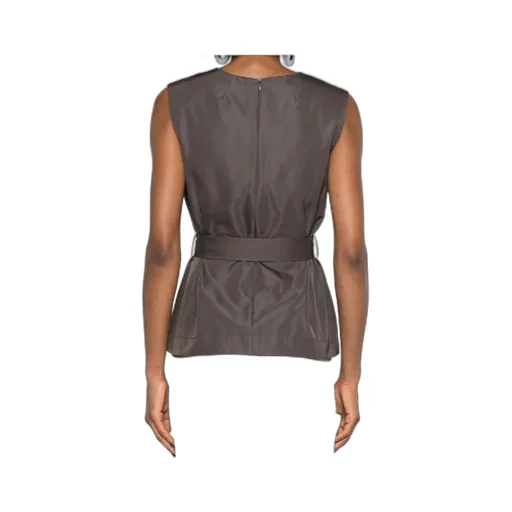 Sleeveless Belted Top