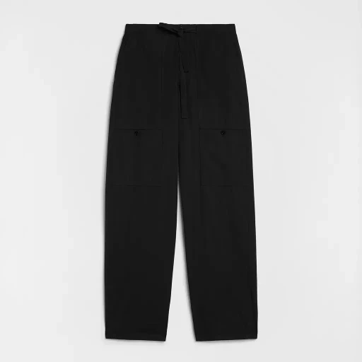 Cotton Poplin Cargo Trousers