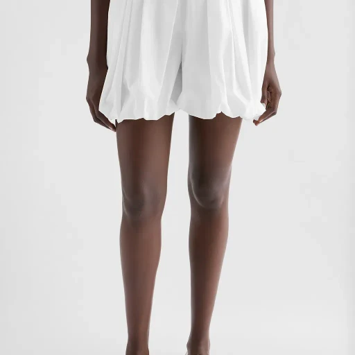 Cotton Poplin Balloon Shorts