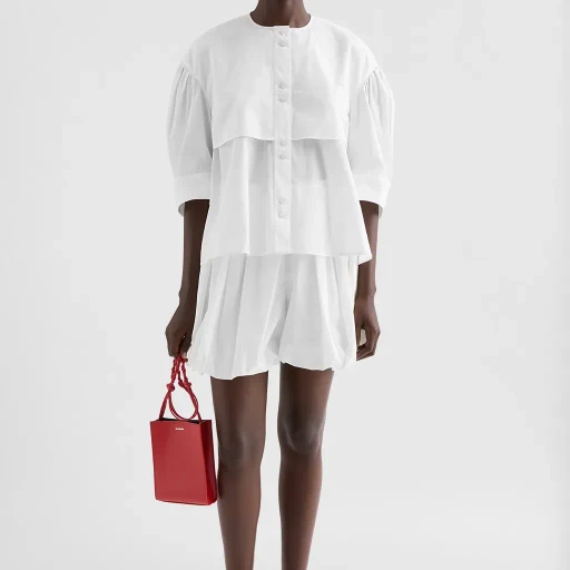 Cotton Poplin Balloon Shorts