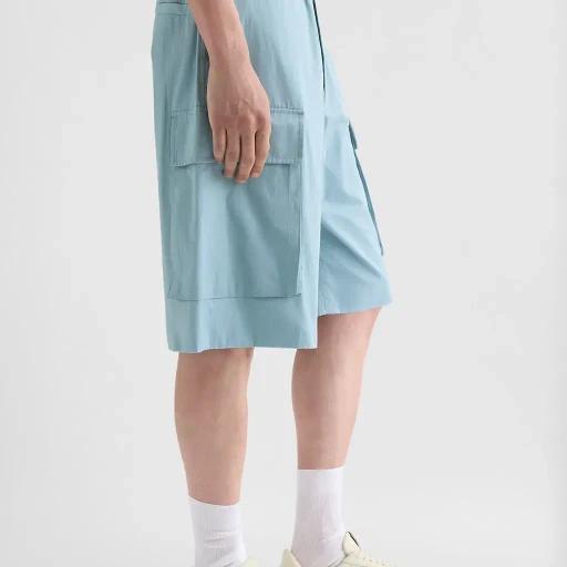 Cotton Poplin Cargo Shorts
