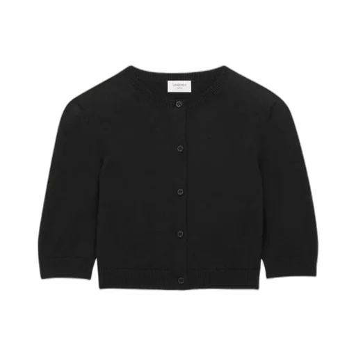 Cropped Cardigan In Wool