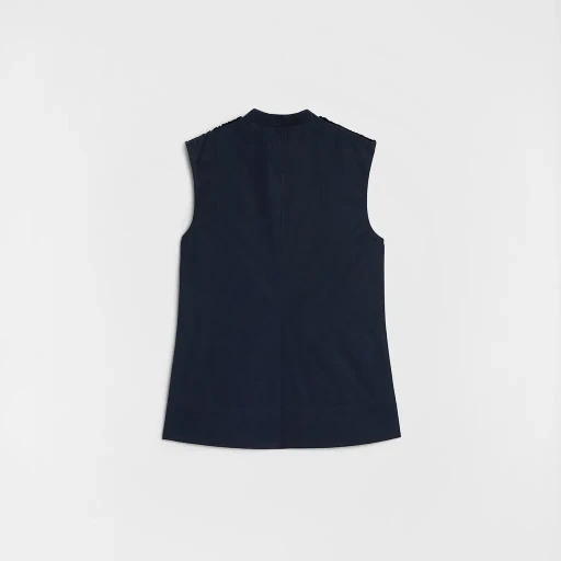Cotton Poplin Ruffle Top