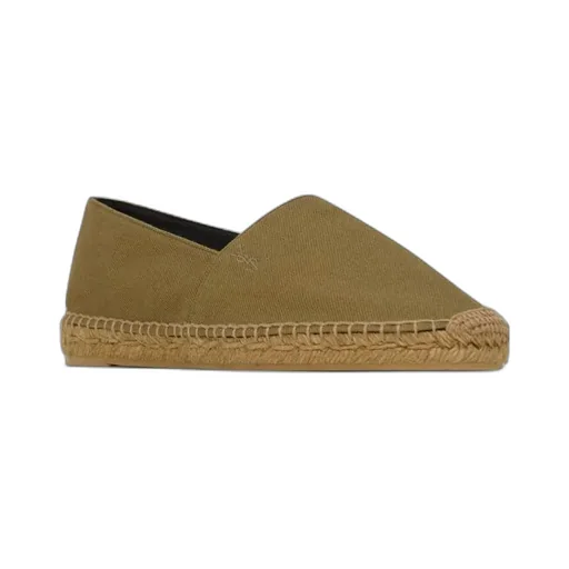Saint Laurent Logo Embroidered Slip-On Espadrilles