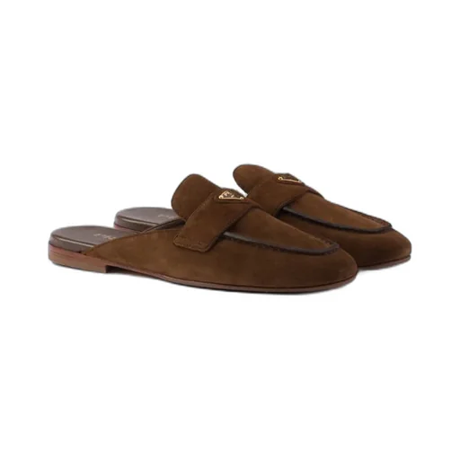 Prada Triangle-Logo Mules