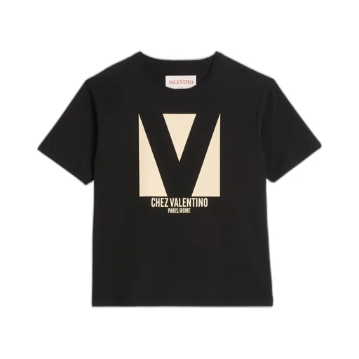 Valentino Chez Valentino-Printed Crewneck T-Shirt