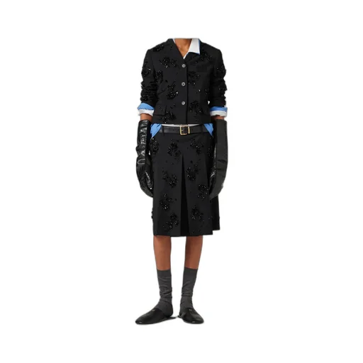 Embroidered Kid Mohair Skirt