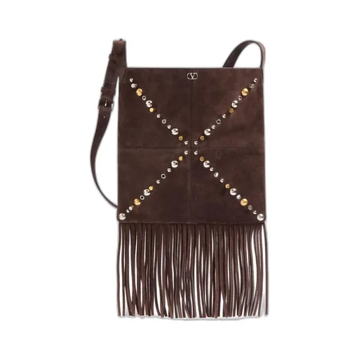 Valentino NellcÔTe Embellished Fringed Edge Shoulder Bag