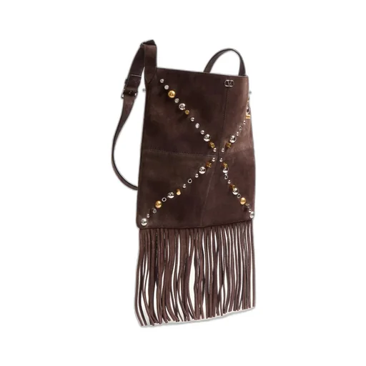 Valentino NellcÔTe Embellished Fringed Edge Shoulder Bag
