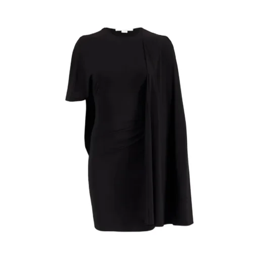 Stella Mccartney Asymmetric Cape Mini Dress
