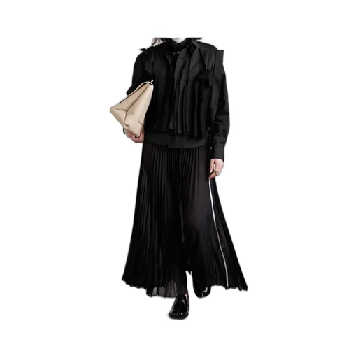 Pleated Long-Sleeved Shirt