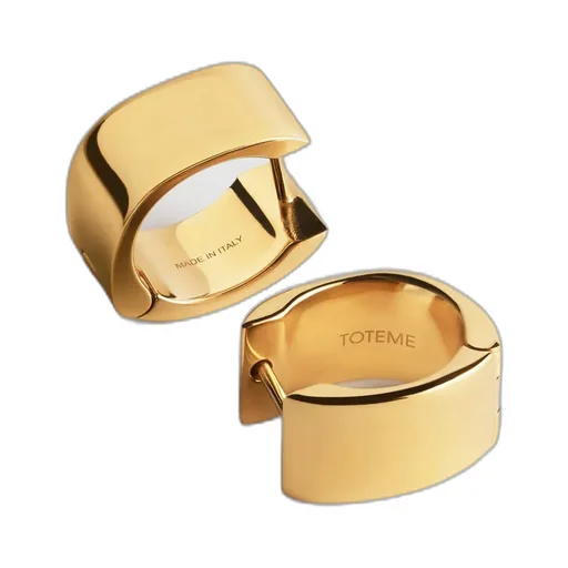 TotÊMe Signature Embossed Hoop Earrings
