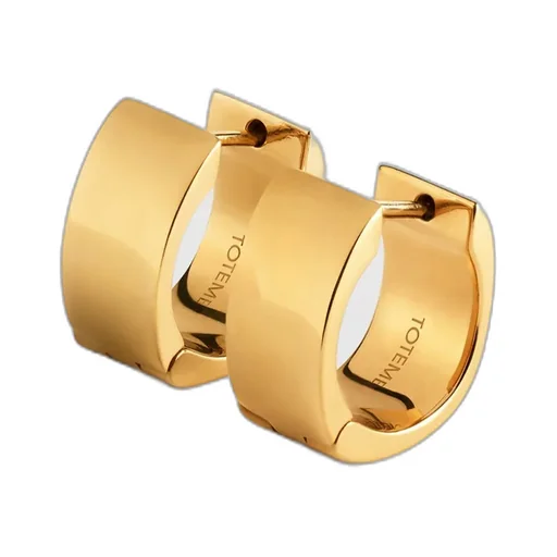 TotÊMe Signature Embossed Hoop Earrings