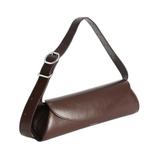Jil Sander Cannolo Logo Stamped Small Shoulder Bag