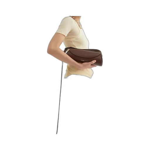Jil Sander Cannolo Logo Stamped Small Shoulder Bag