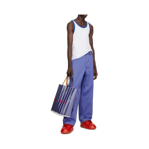 Marni Tribeca Striped Shopping Bag