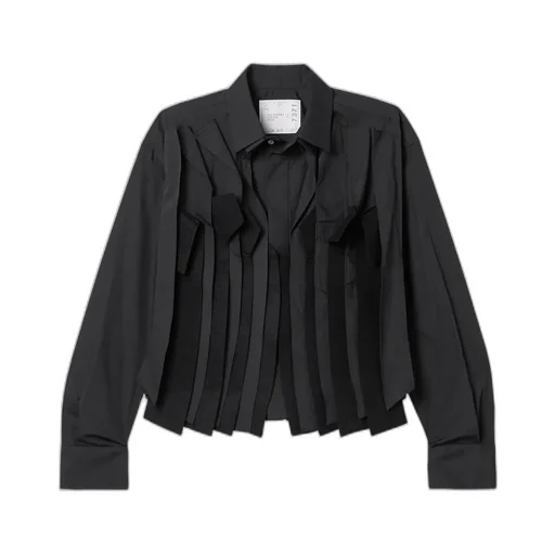 Pleated Long-Sleeved Shirt