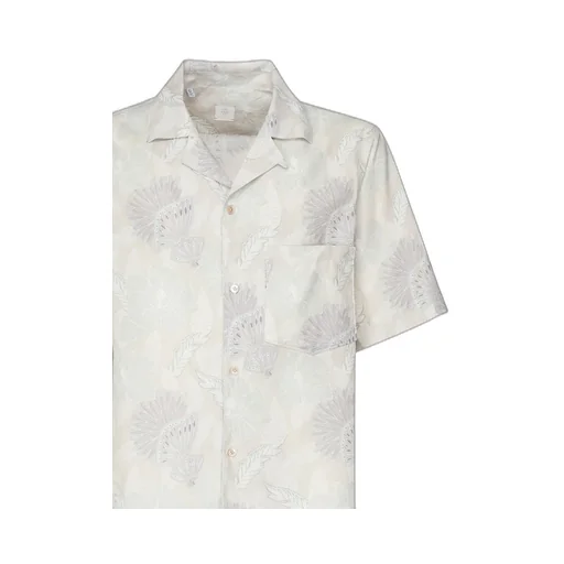 Eleventy Floral Short Sleeve Shirt