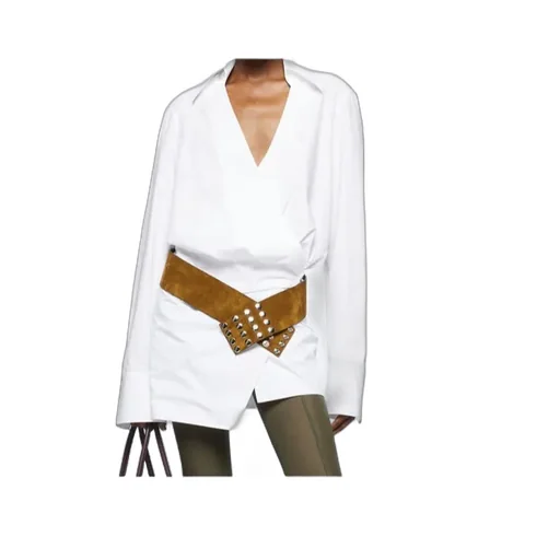 The Attico V-Neck Shirt Dress
