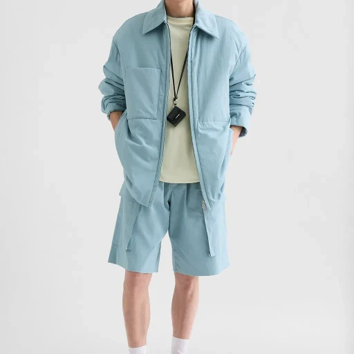 Cotton Poplin Padded Overshirt