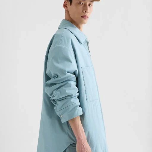 Cotton Poplin Padded Overshirt