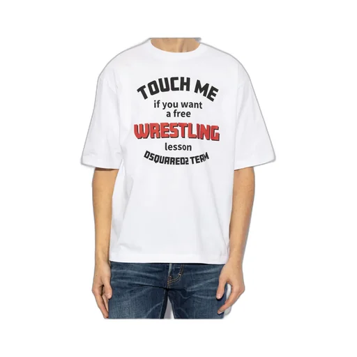 Dsquared2 Slogan Printed Crewneck T-Shirt