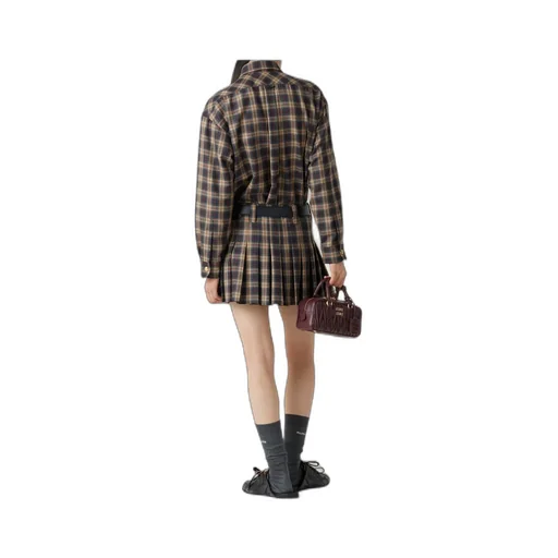 Miu Miu Tartan Button-Up Shirt