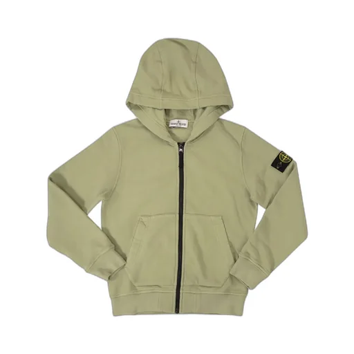 Stone Island Junior Compass Patch Zip-Up Hoodie