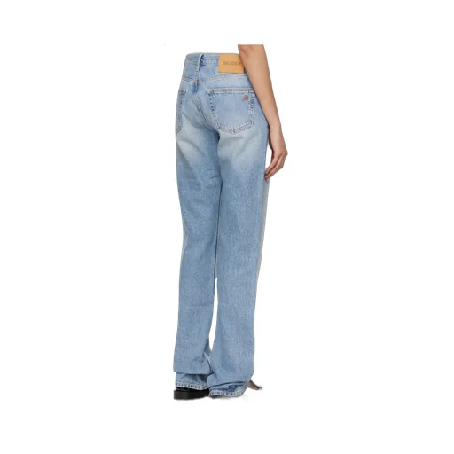 The Attico Logo Embroidered Distressed Jeans