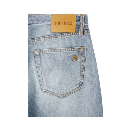 The Attico Logo Embroidered Distressed Jeans