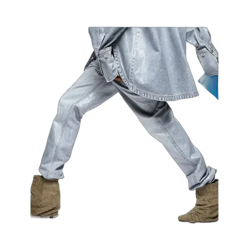 The Attico Logo Embroidered Distressed Jeans