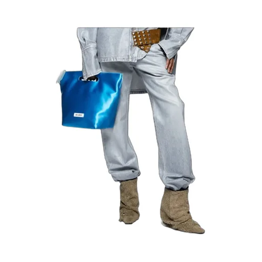 The Attico Logo Embroidered Distressed Jeans