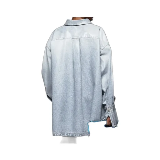 The Attico Logo Embroidered Box-Pleat Detailed Shirt