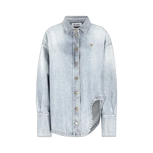 The Attico Logo Embroidered Box-Pleat Detailed Shirt