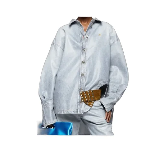 The Attico Logo Embroidered Box-Pleat Detailed Shirt