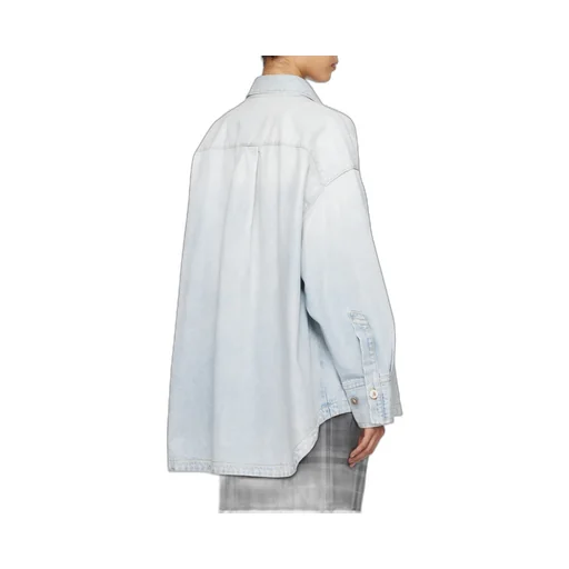 The Attico Logo Embroidered Box-Pleat Detailed Shirt